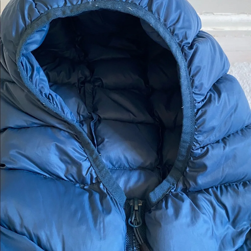 Kamik men’s dark blue down hooded puffer coat Sz M